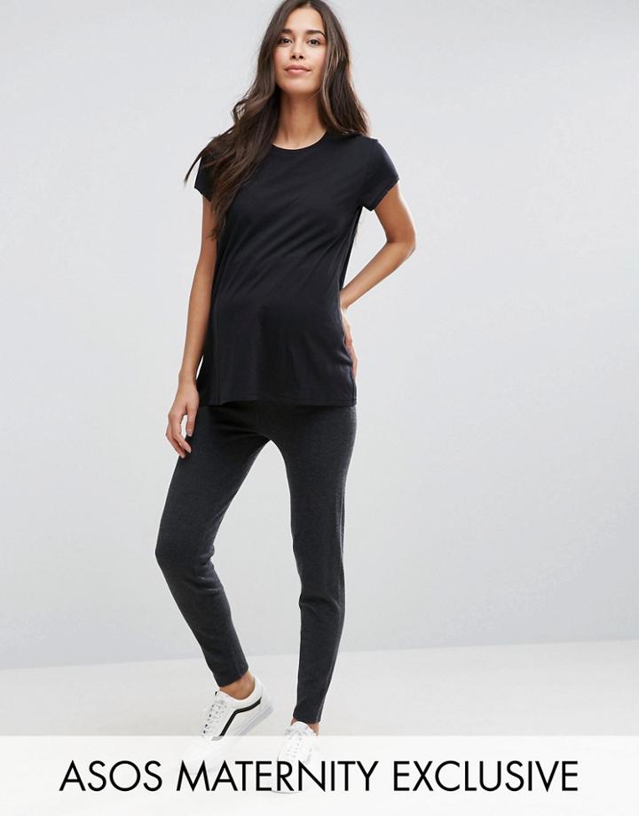Asos Maternity Lounge Cozy Knitted Legging - Gray