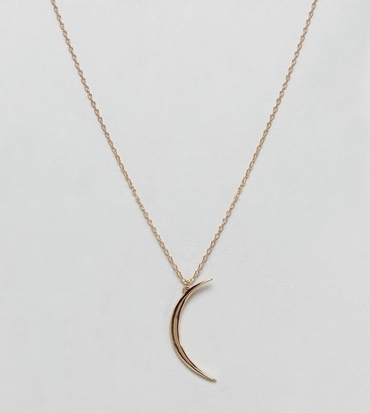 Shashi 18k Gold Plated Moon Pendant Necklace - Gold
