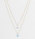 Pieces Exclusive 2 Pack Cloud & Raindrop Necklaces On Gifting Card-multi