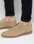 Base London Whitlock Suede Derby Shoes - Beige