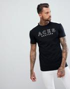 Aces Couture Muscle Logo T-shirt In Black - Black