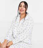 Daisy Street Plus Oversized Night Dress In Vintage Floral-white