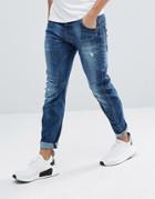 G-star Arc 3d Slim Jeans With Abraisons Midwash - Blue