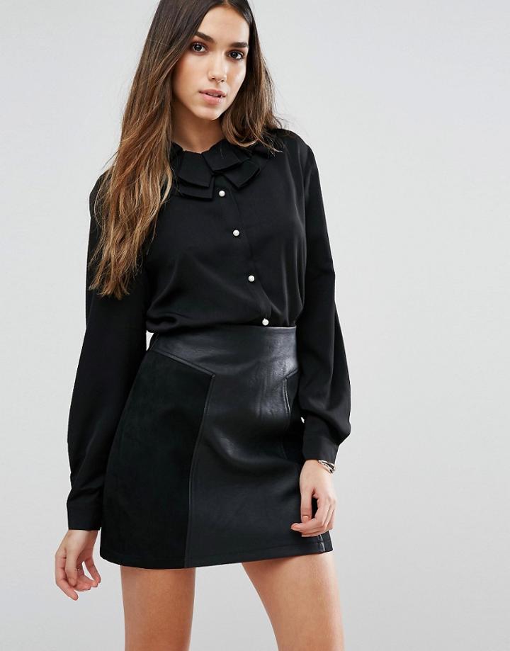 Jovonna New Standard Cardigan With Collar Detail - Black