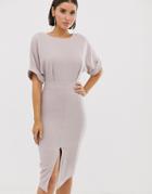 Asos Design Wiggle Midi Dress-gray