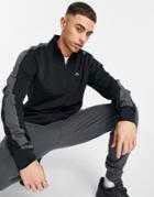 Jack & Jones Performance 1/4 Zip Sweat In Black