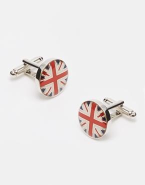 Simon Carter Union Jack Cufflinks - Silver