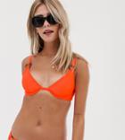 New Look Bikini Bottom In Dark Coral