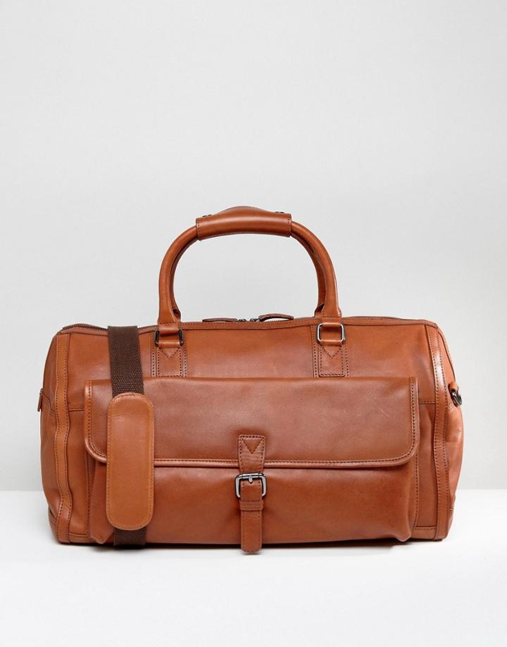 British Belt Co Leather Carryall Tan - Tan