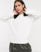 Selected Femme Sweater With Balloon Sleeve In White