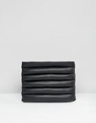 Asos Puffy Panel Clutch Bag - Black