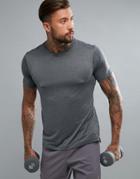 Adidas Training T-shirt In Heather In Gray Ce6231 - Gray