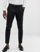 Moss London Slim Fit Suit Pants In Charcoal With Stretch-gray