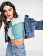 Asos Design Super Crop Tank Top In Washed Brown