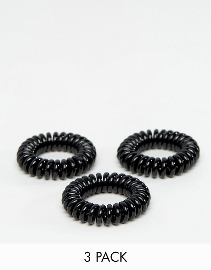 Invisibobble 3-pack Power Strong Hair Ties - Black-no Color
