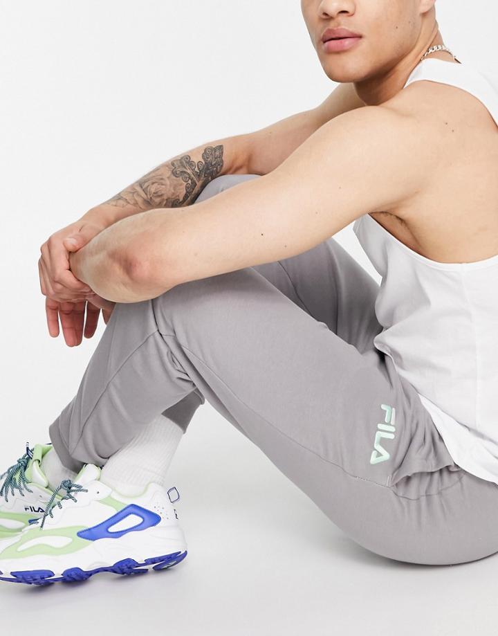 Fila Jakoob Logo Sweatpants In Gray-grey