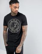Versace Jeans T-shirt In Black With Embroidered Large Logo - Black