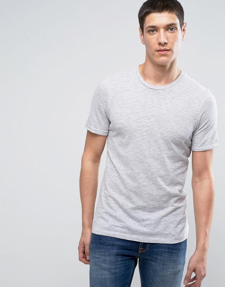 Jack & Jones Premium Stripe Tee - Gray