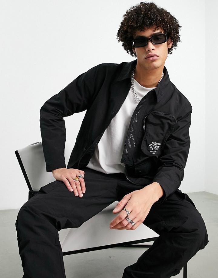 Topman Signature Coach Jacket In Black