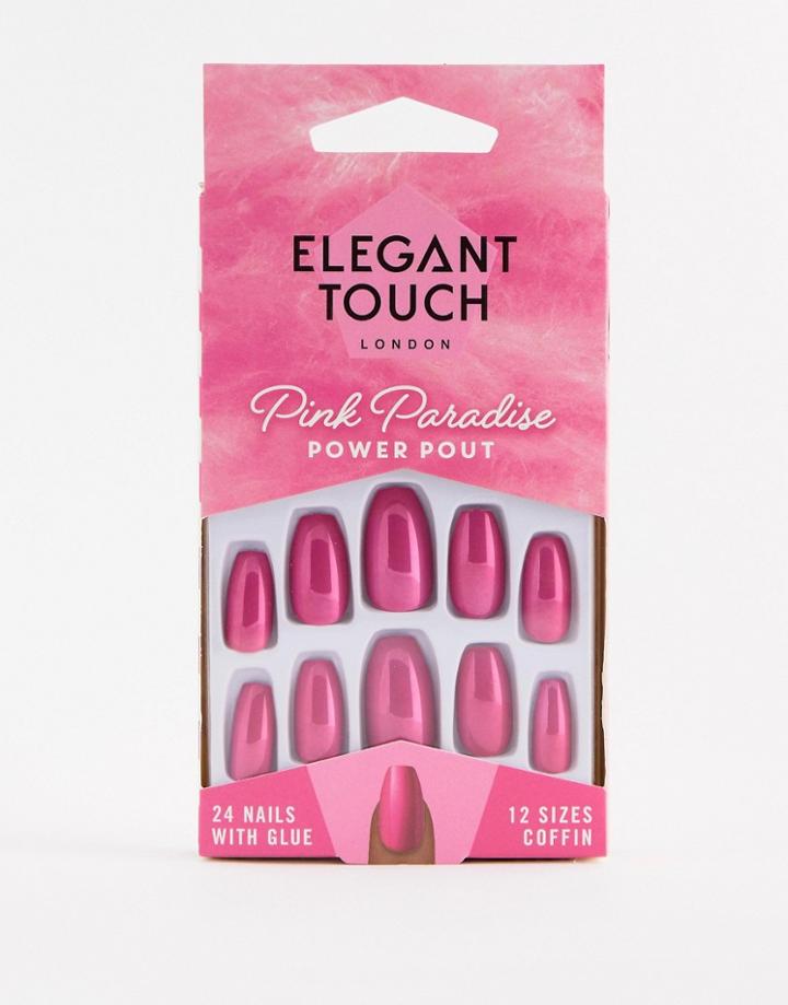 Elegant Touch Pink Paradise False Nails - Power Pout - Multi