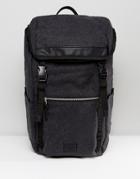 Asos Hiker Backpack In Charcoal Melton - Gray
