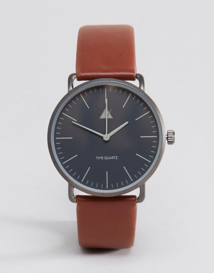 Asos Watch In Tan With Minimal Face - Tan