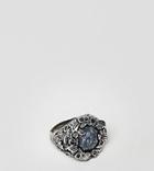 Reclaimed Vintage Inspired Silver Ring With Semi Precious Blue Stone Exclusive To Asos - Silver