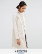 Asos Tall Trench With Minimal Styling - Beige