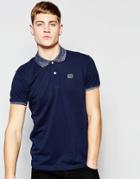 Jack & Jones Polo Shirt With Contrast Collar - Navy