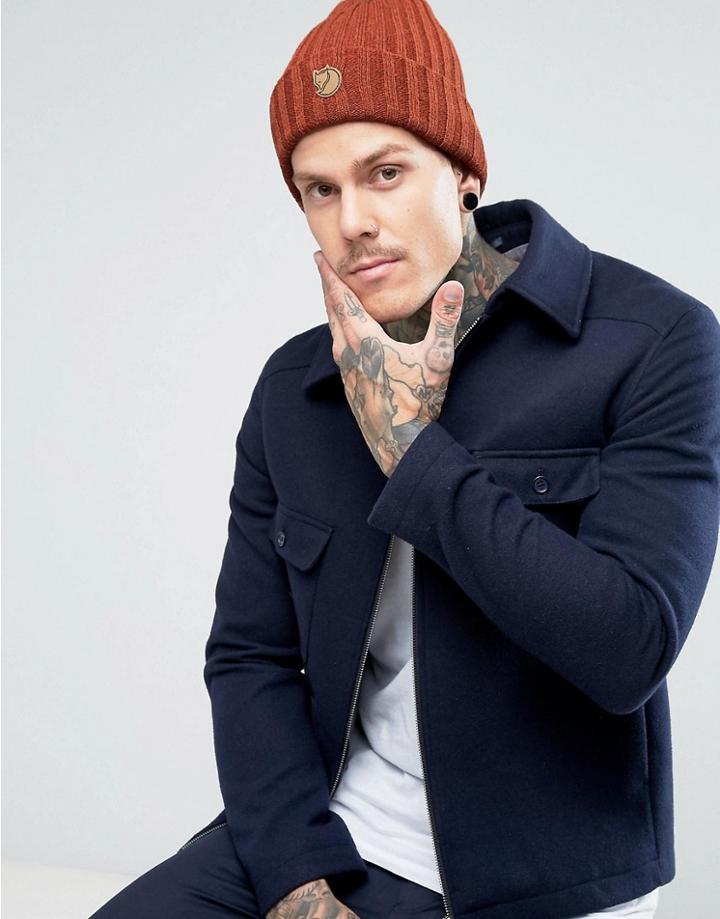 Fjallraven Byron Beanie In Brown - Brown