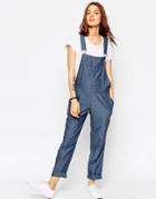 Asos Chambray Overall - Blue