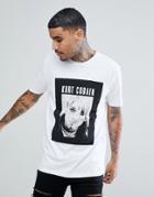Asos Kurt Cobain Longline Band T-shirt - White