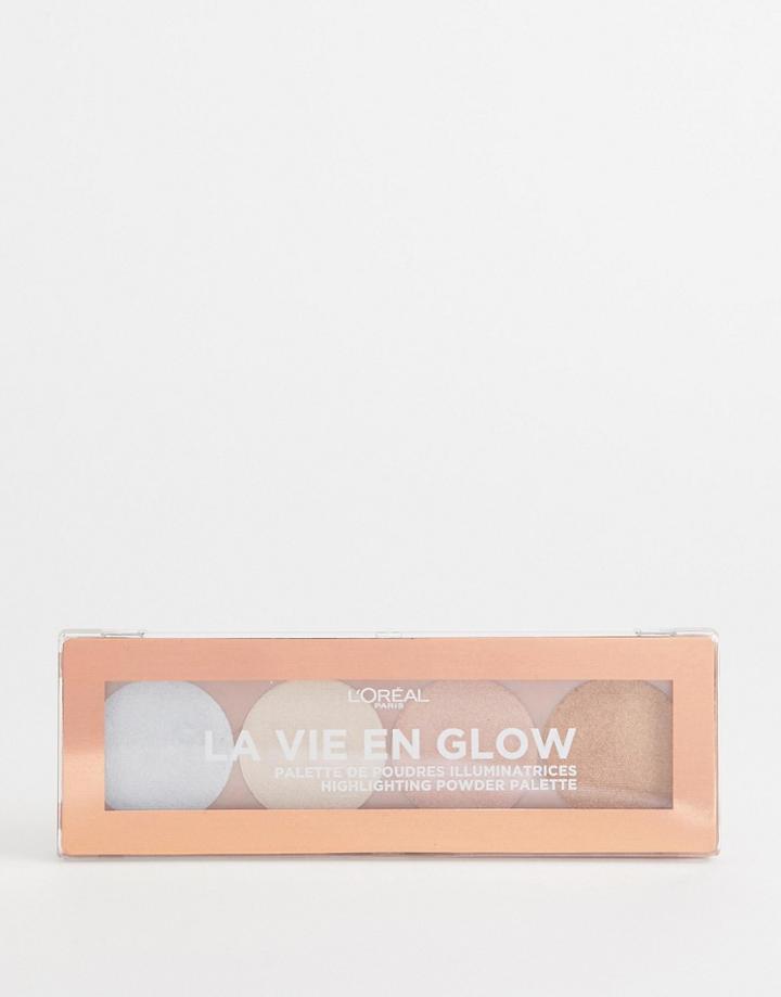 Loreal Paris La Vie En Glow Highlighting Powder Palette Cool Glow - Multi