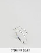 Asos Sterling Silver Hammered Wrap Ring - Silver
