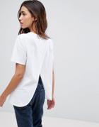 Asos T-shirt With Wrap Back - White