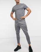 Asos 4505 Icon Training Super Skinny Sweatpants With Quick Dry In Gray Marl-grey