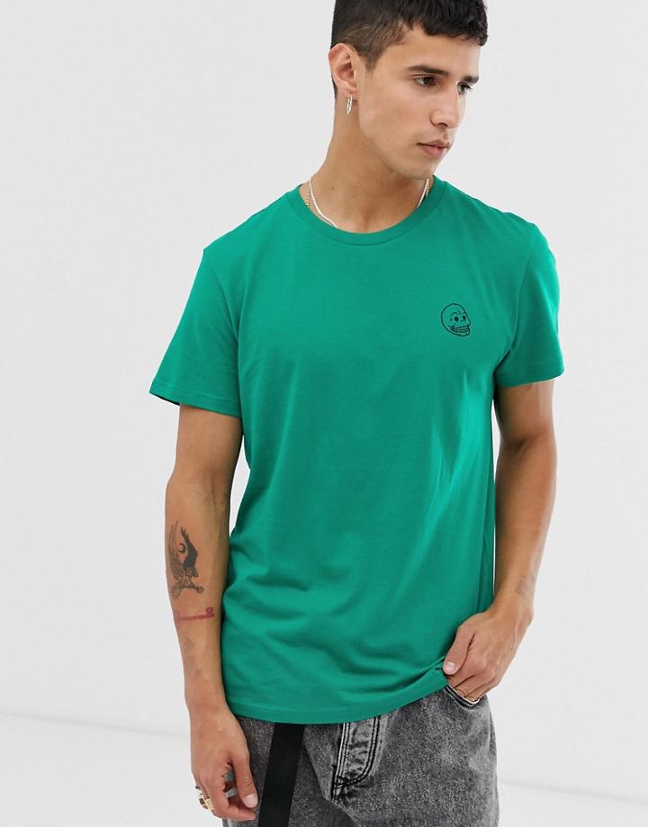Cheap Monday Tiny Skull T-shirt-green