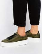 Kg Ginny Flatform Satin Sneaker - Green