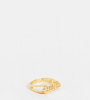 Image Gang Curve Adjustable Scorpio Horoscope Ring In Gold Plate