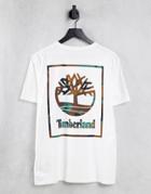 Timberland Back Box Camo Print T-shirt In White