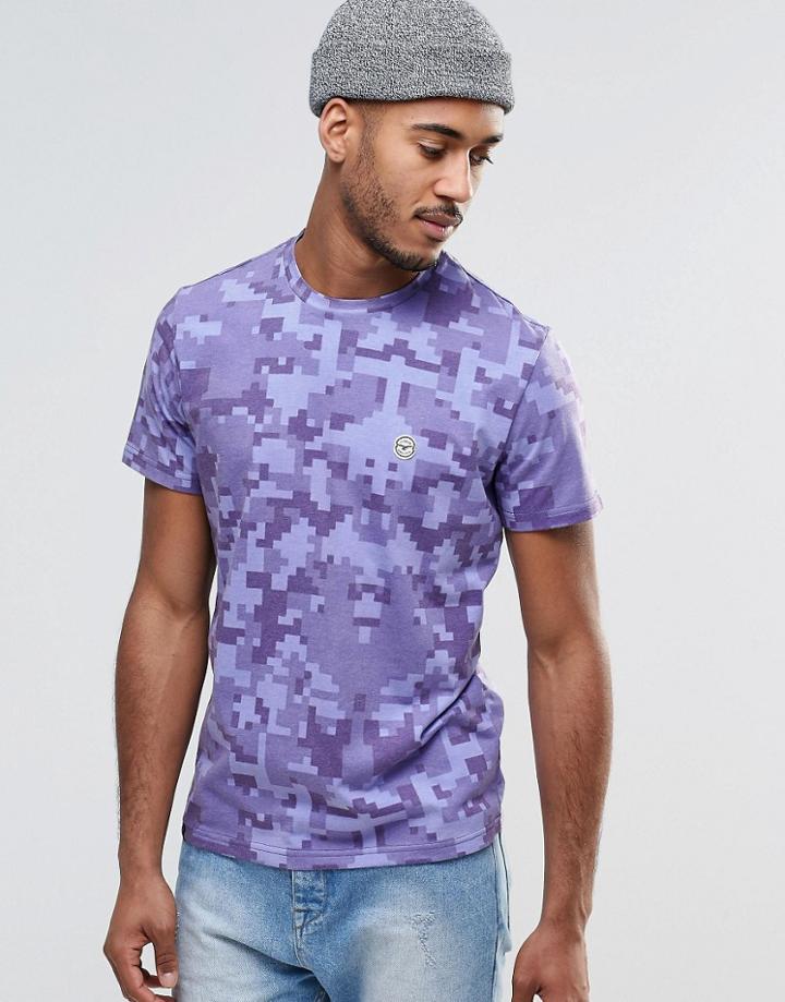 Le Breve Digital Camo T-shirt - Blue