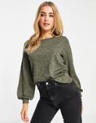 Jdy Balloon Sleeve Sweater In Green - Part Of A Set