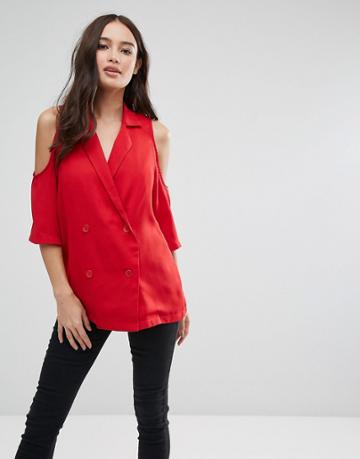Influence Blazer Top - Red