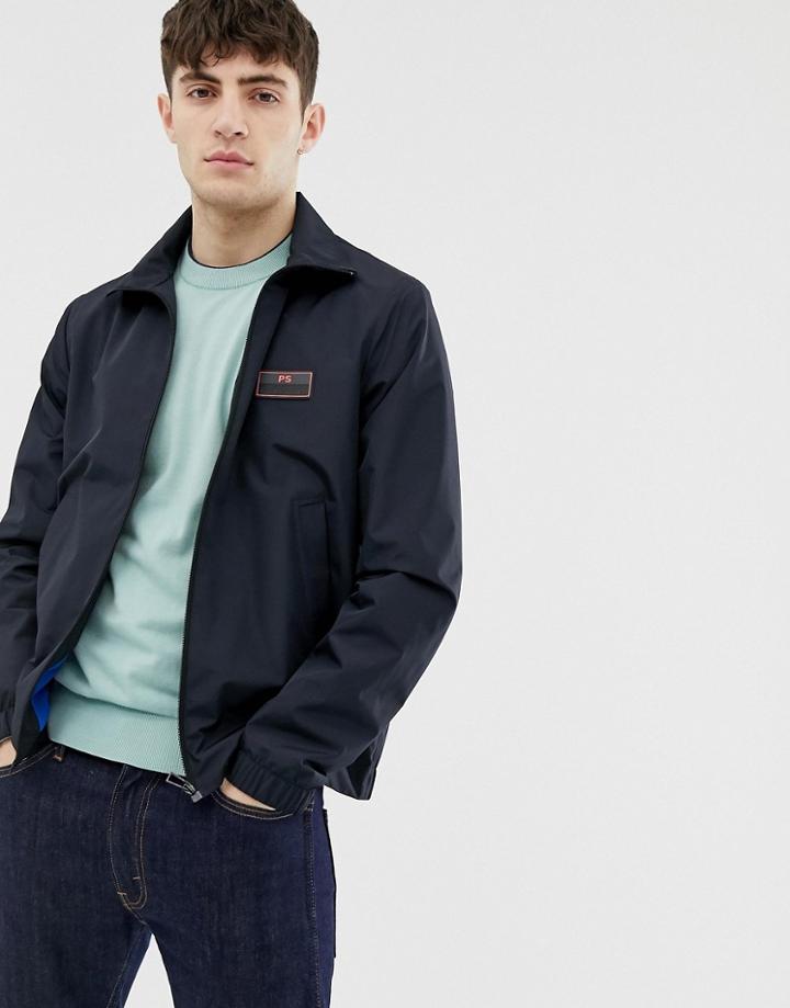 Ps Paul Smith Lightweight Jacket With Contrast Logo In Navy