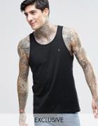 Farah Tank With F Logo Exclusive In Black - Black