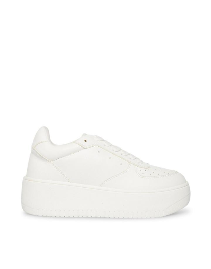 Steve Madden Rocket Flatform Sneakers In White