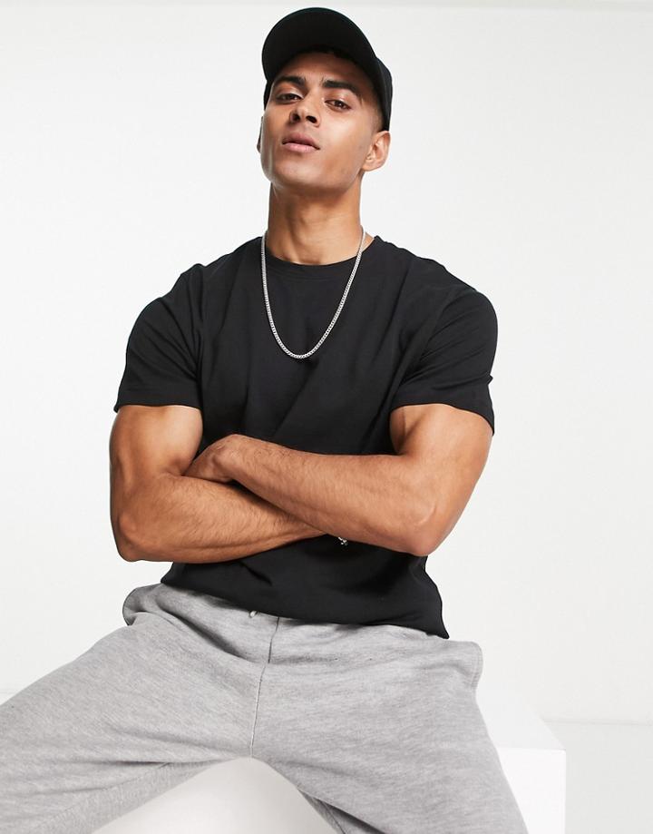 Selected Homme Relaxed Fit T-shirt In Black