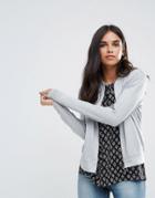 Jdy Cool Jersey Sheen Bomber Jacket - Gray