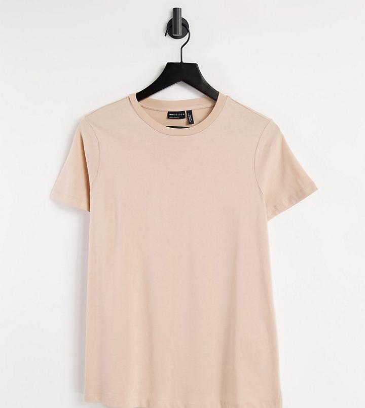 Asos Design Maternity Ultimate Organic Cotton T-shirt With Crew Neck In Cosmetic-pink