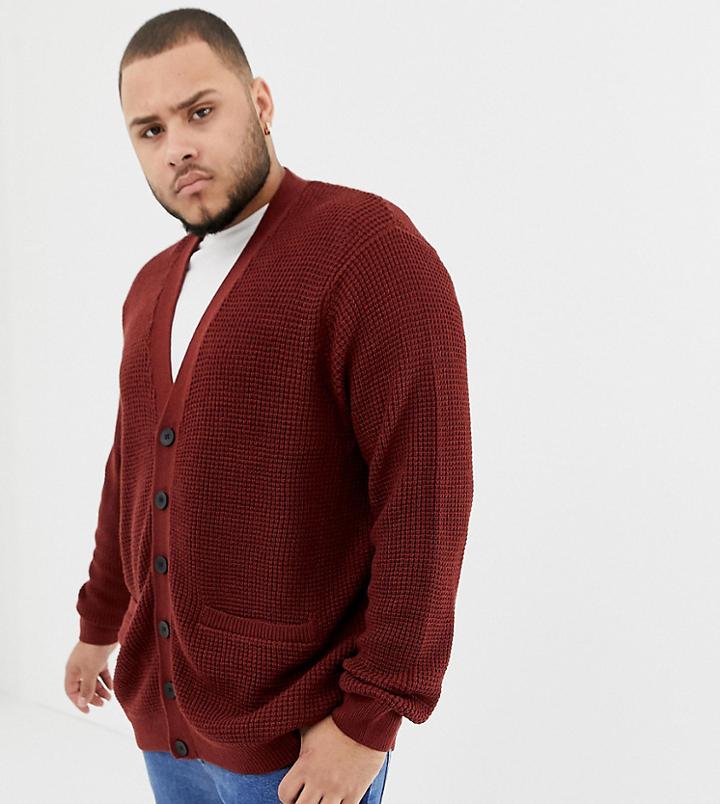 New Look Plus Cardigan In Rust - Red